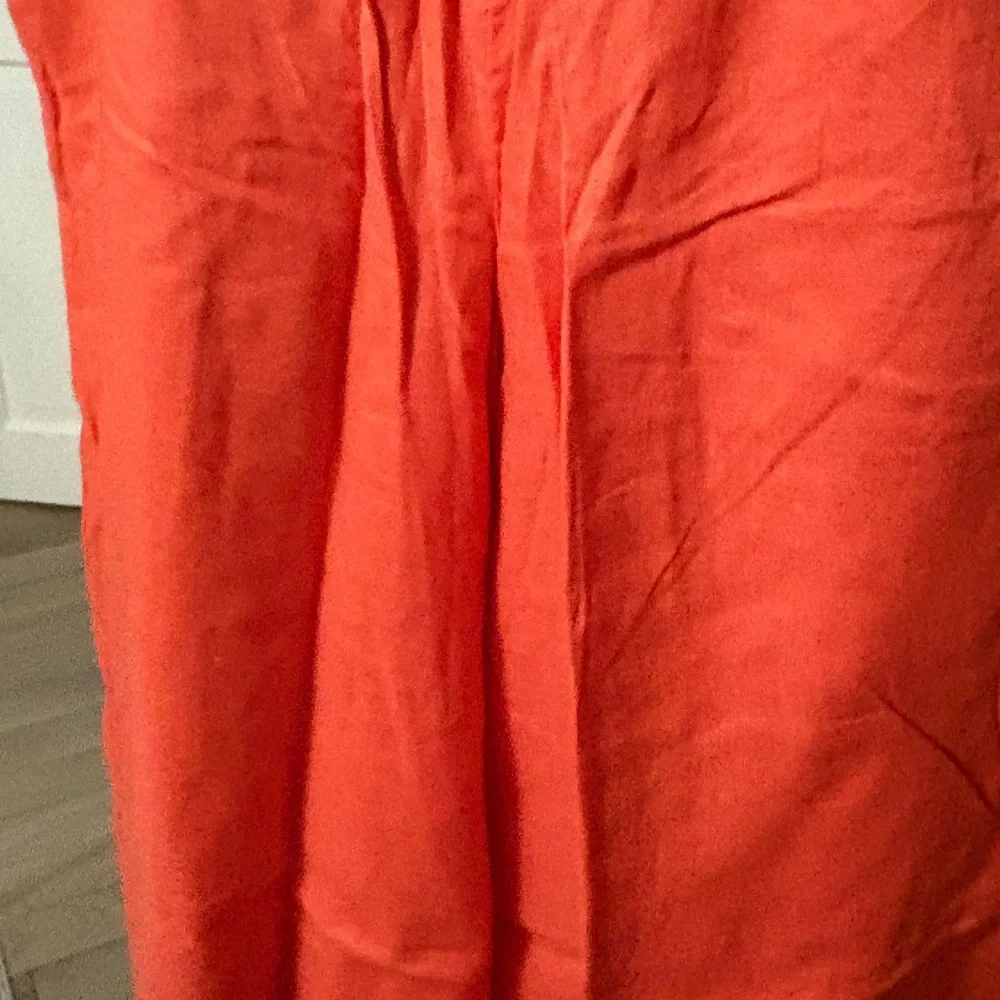 Banana Republic Coral Linen Wide-Leg Pants